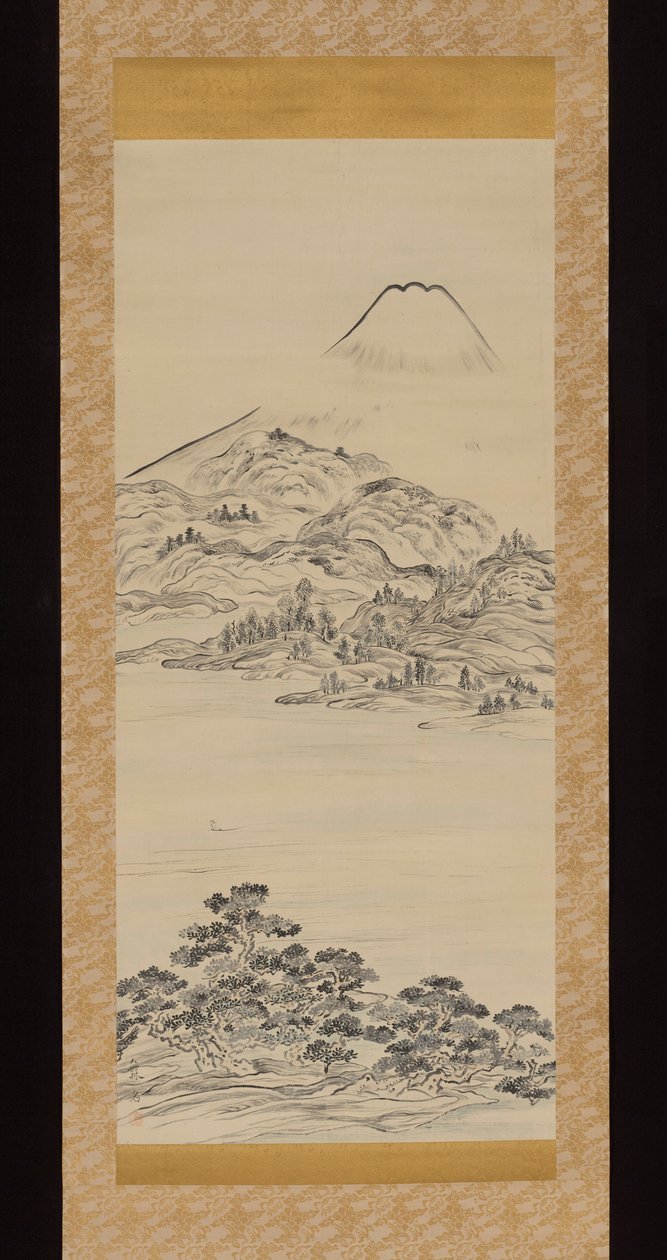 Monte Fuji, com vista para Tago no Ura Bay de Ike no Taiga