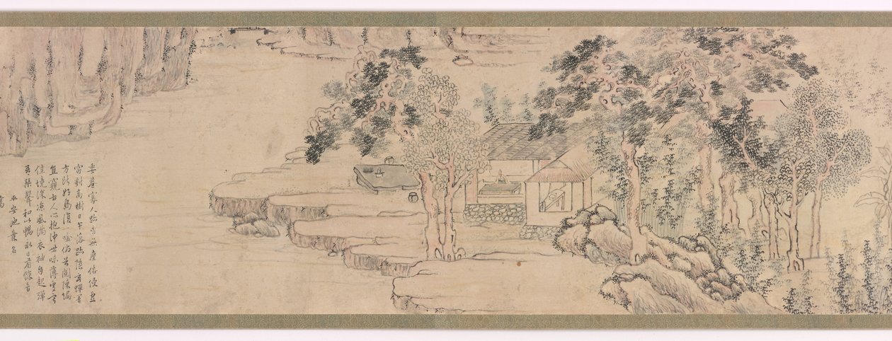 Académico na reforma, c.1750 (tinta e cor clara sobre papel) de Ike no Taiga