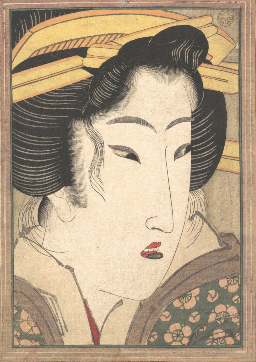 Cabeça de uma Beleza, ca. 1825. de Ikeda Eisen