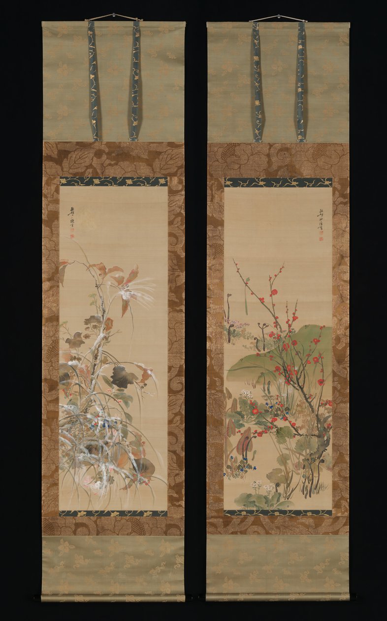 Flores e Aves das Quatro Estações, meados do século XIX. de Ikeda Koson