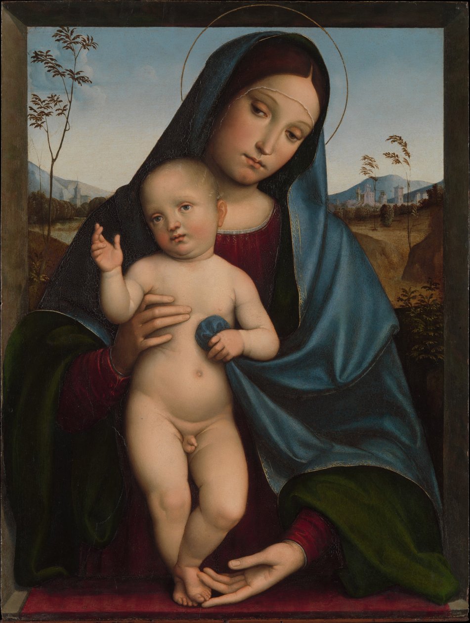 Madonna e criança, 1490-9 de Il Francia