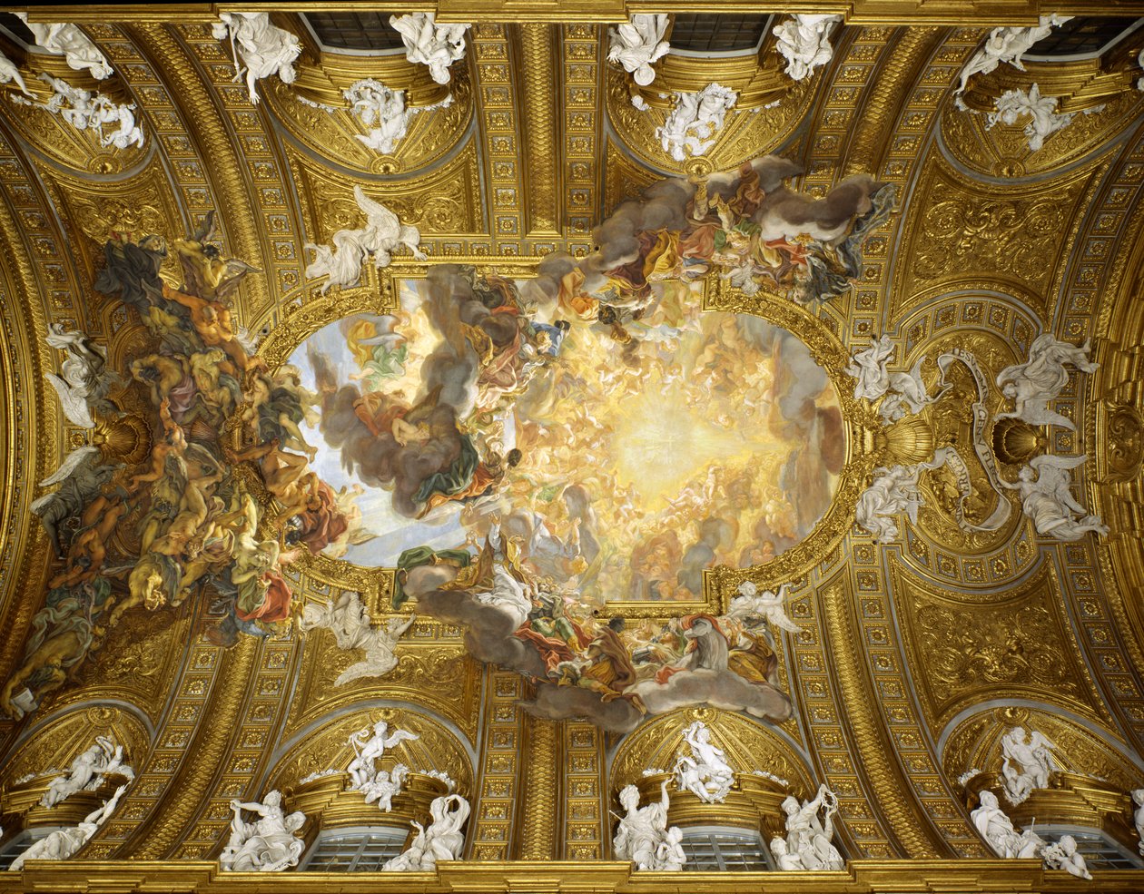 O triunfo do nome sagrado de Jesus, Igreja do Gesù, Roma de Il Baciccio