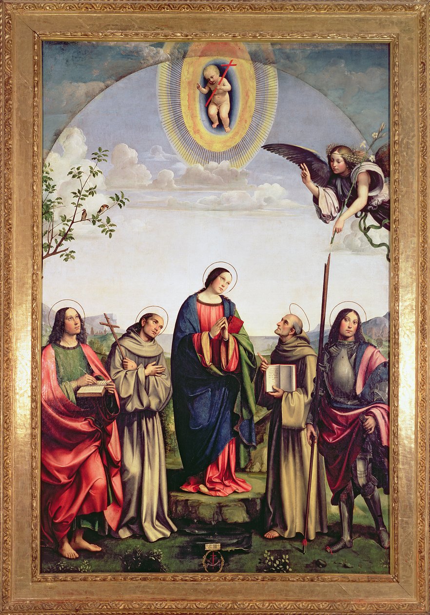 Anunciação e Santos, 1500 (para detalhes ver 84595) de Il Francia