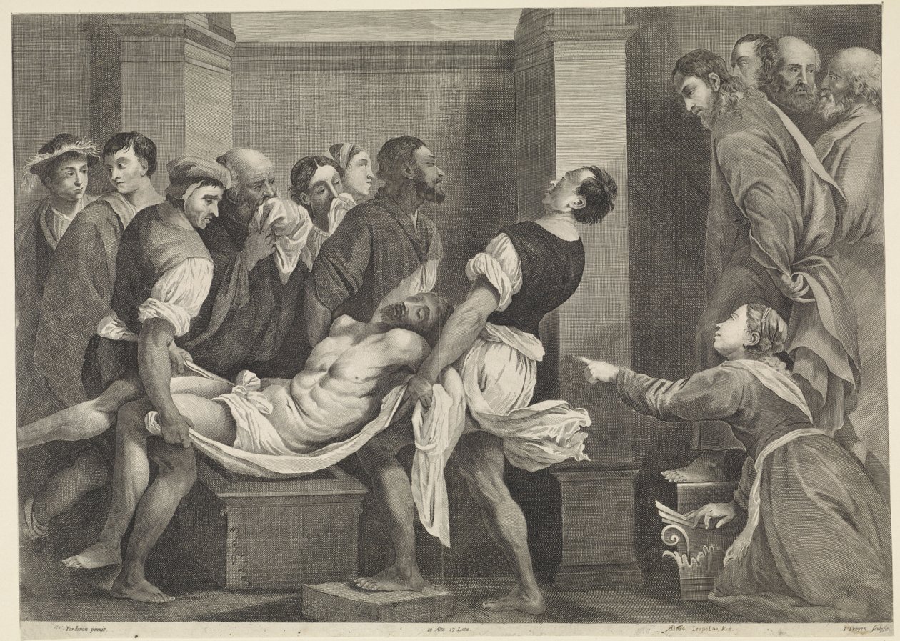 Levantando Lázaro de Il Pordenone