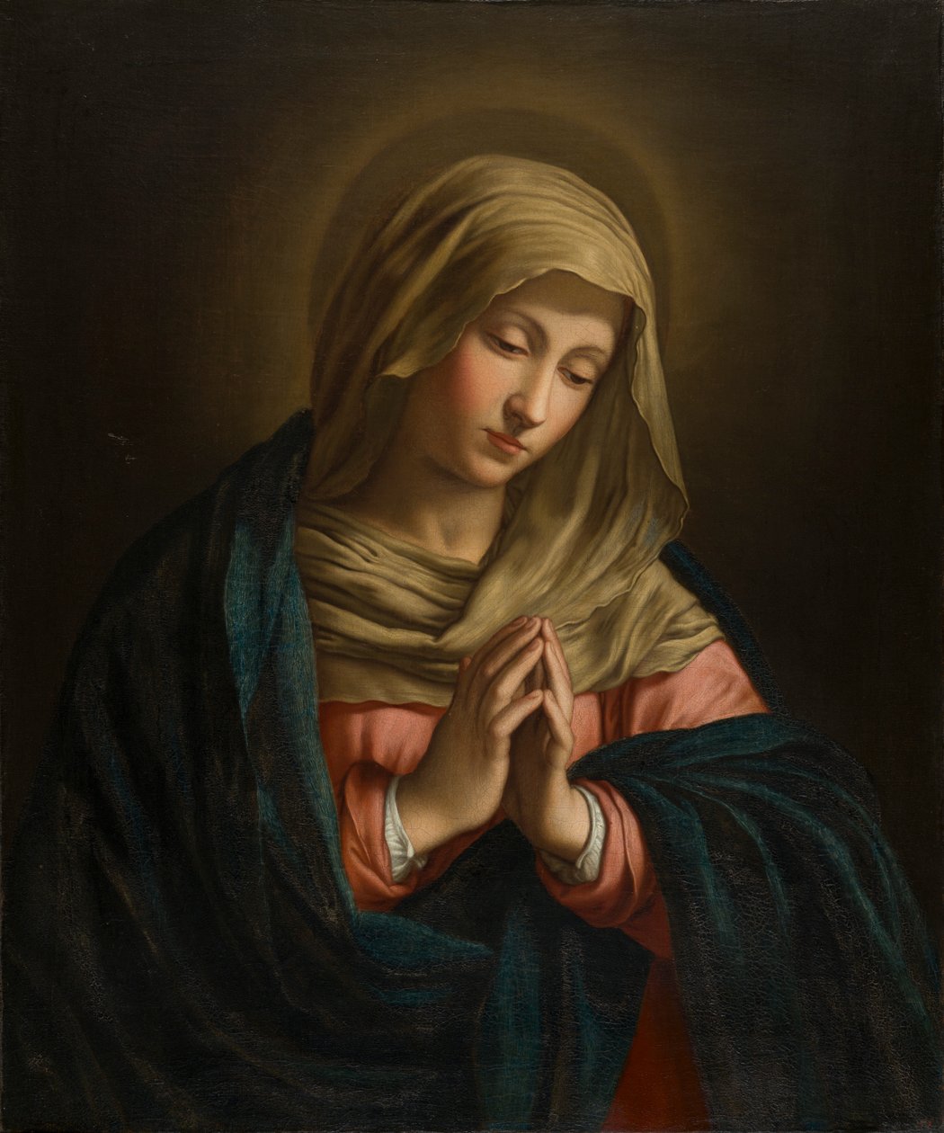 A Virgem em Oração, c.1629-85 (óleo sobre tela) de Il  Sassoferrato