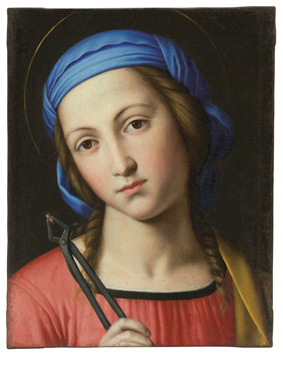 Santa Apolônia (óleo sobre tela) de Il  Sassoferrato