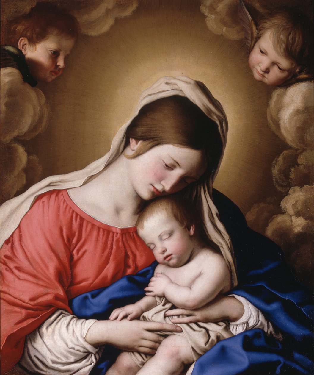 Nossa Senhora e o Menino (óleo sobre tela) de Il (1609 85) Sassoferrato