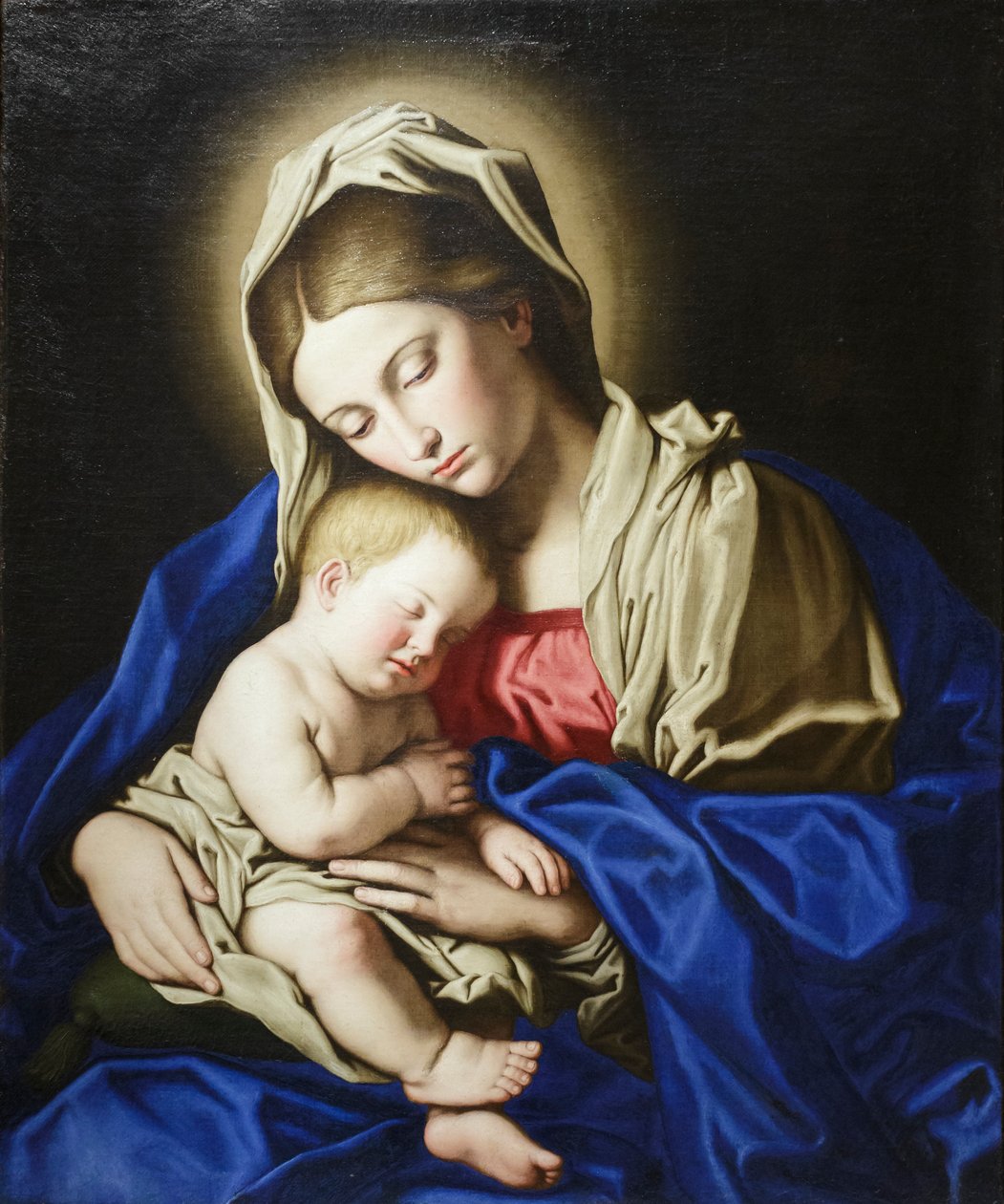 Madona e Menino, c.1638 (óleo sobre tela) de Il (1609 85) Sassoferrato