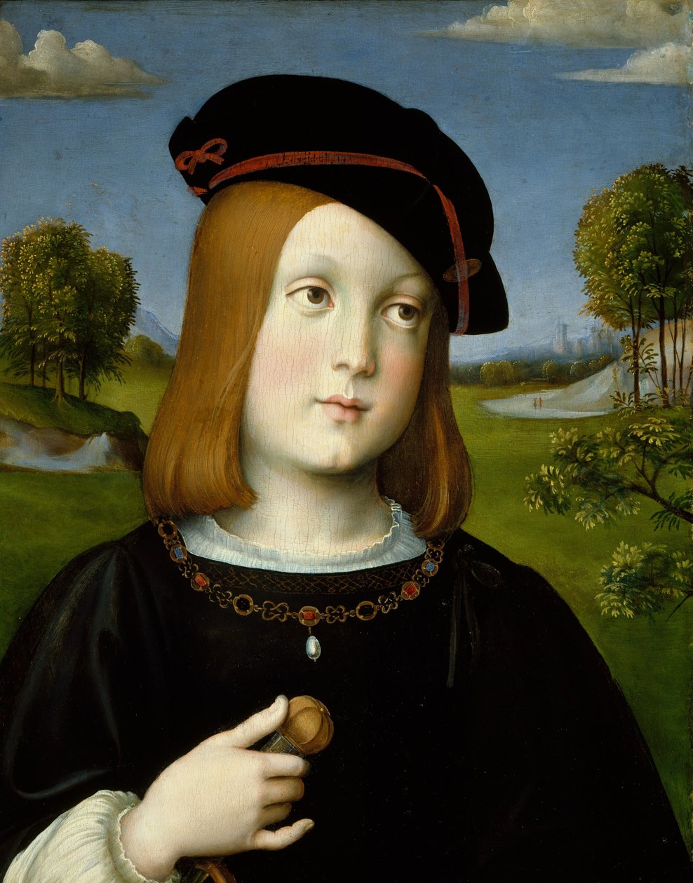 Federigo Gonzaga, 1510 (tempera em madeira) de Il Francia