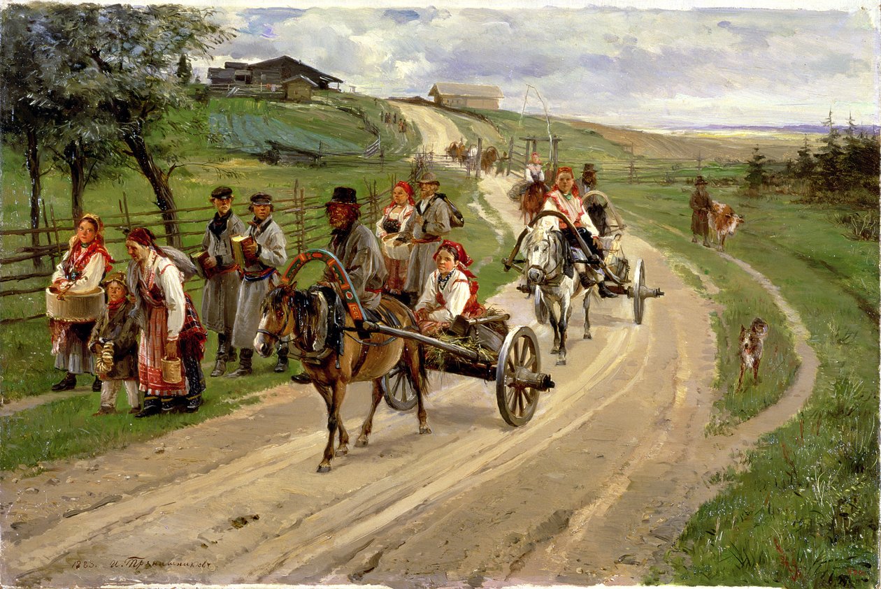 Retorno da Feira, 1883 de Illarion Mikhailovich Pryanishnikov