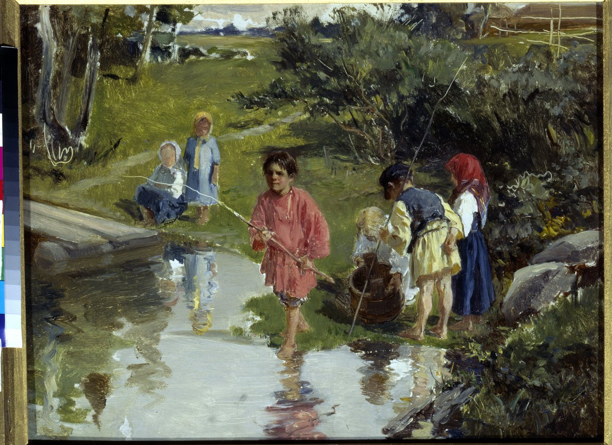 Crianças Pryanishnikov, Illarion Mikhailovich (1840-1894) de Illarion Mikhailovich Pryanishnikov