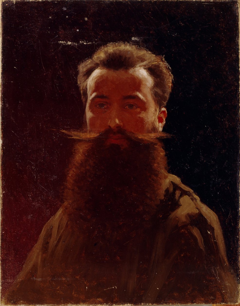 Auto-retrato, década de 1870 de Illarion Mikhailovich Pryanishnikov