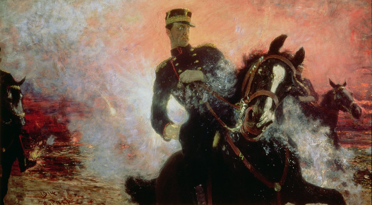 Albert I (1875-1934) Rei dos Belgas na Primeira Guerra Mundial, 1914 de Ilya Efimovich Repin