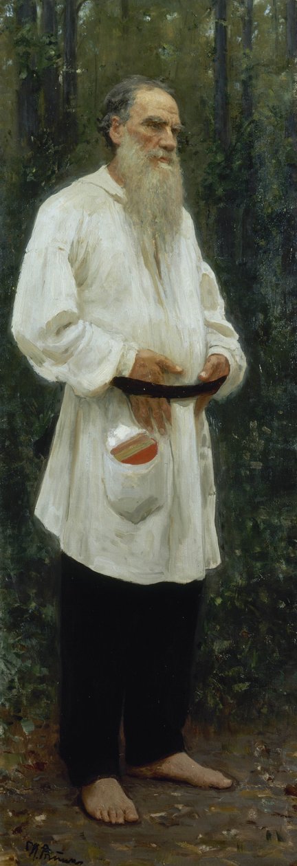 Leo Tolstoy Descalço de Ilya Efimovich Repin