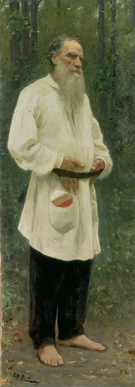 Retrato de Lev Tolstoi (1828-1910) 1901 de Ilya Efimovich Repin
