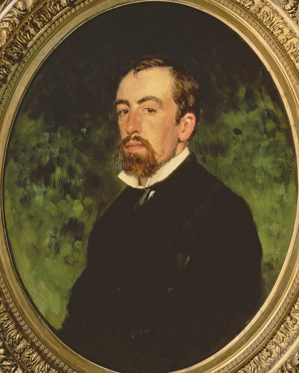 Retrato de Vasiliy Polenov (1844-1927), 1877 de Ilya Efimovich Repin