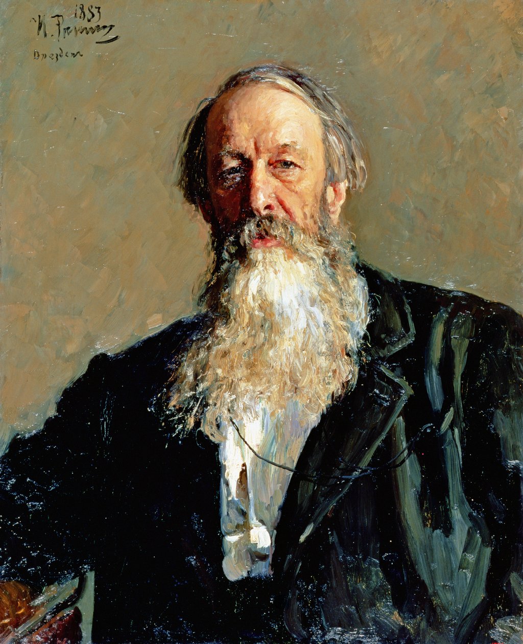 Retrato de Vladimir Stasov (1824-1906), 1883 de Ilya Efimovich Repin