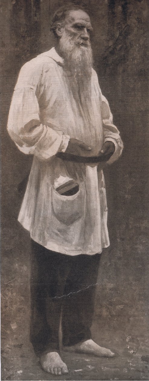 Conde Leo Tolstoy, Bibbys Annual, 1916-17 de Ilya Efimovich after Repin