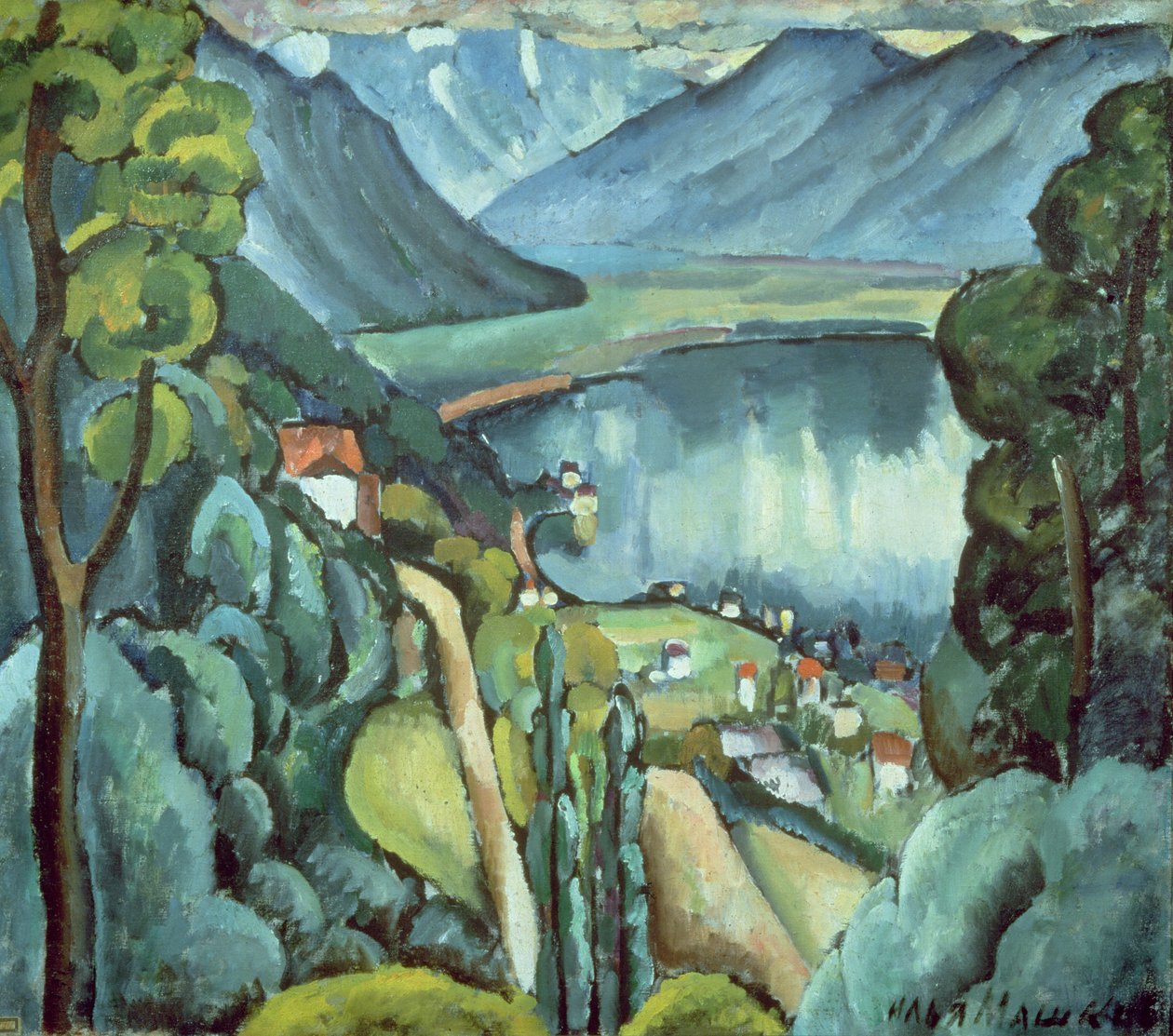 Lago de Genebra, 1914 de Ilya Ivanovich Mashkov