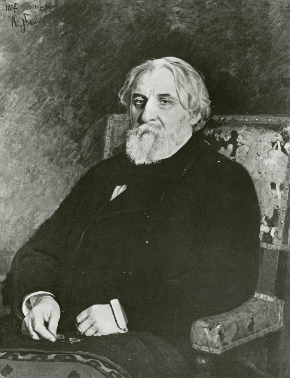 Retrato de Ivan Turgenev de Ilya Efimovich (after) Repin