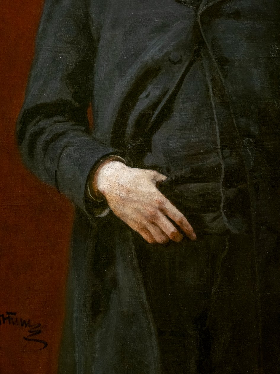 ALEXANDER GLAZUNOV (detalhe) de Ilya Efimovich Repin