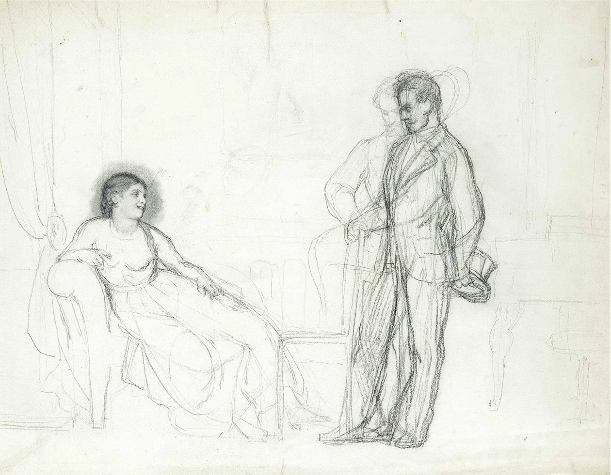 Adelina Patti como Violetta na ópera La traviata de Giuseppe Verdi, final da década de 1860 e início da década de 1870 de Ilya Efimovich Repin