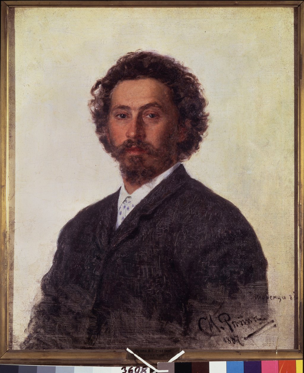 Auto-retrato. Pintura por Ilya Yefimovich Repin (Ilia Repine) (1844-1930), óleo sobre tela de Ilya Efimovich Repin