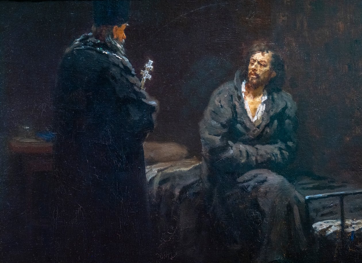 ANTES DA CONFISSÃO de Ilya Efimovich Repin