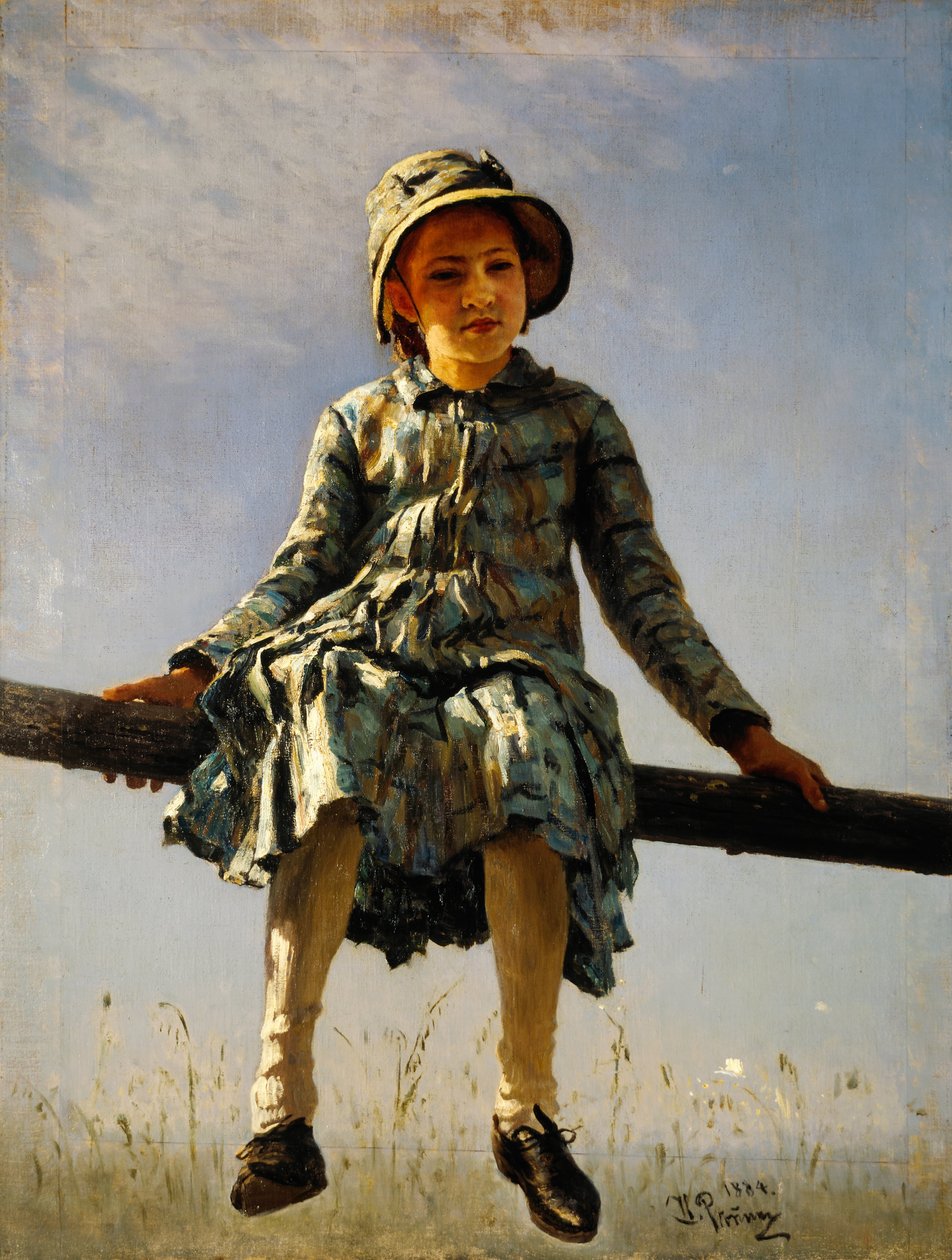 Libélula. Retrato da filha dos pintores, 1884 de Ilya Efimovich Repin