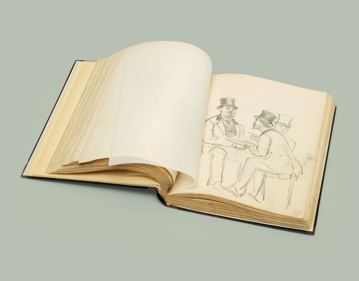 Caderno de desenho parisiense de Ilya Repin, de 120 desenhos, datado de 1872-1875, c. 1872-1875 de Ilya Efimovich Repin
