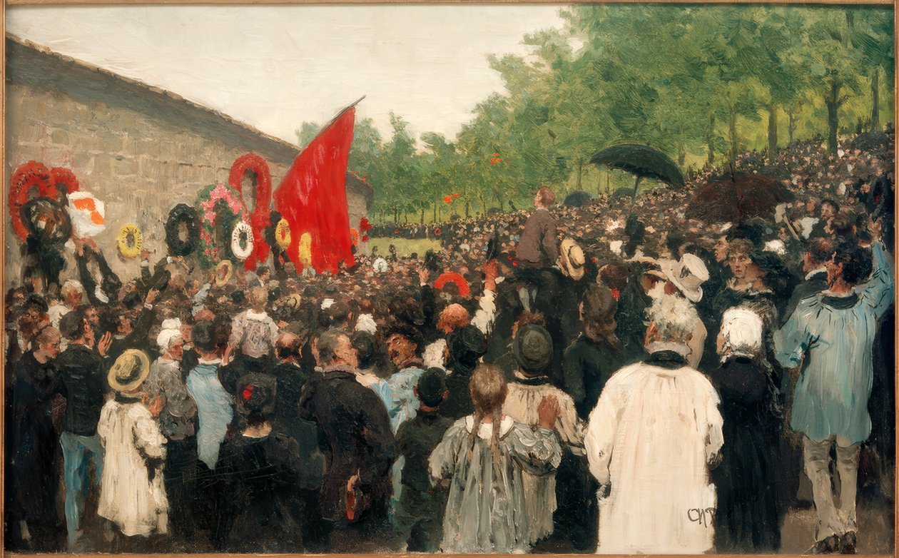 Comício anual no muro dos Comunards ... de Ilya Efimovich Repin