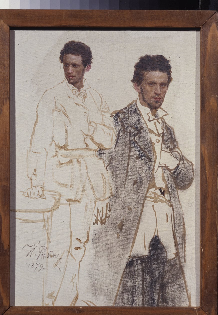 Retrato de Nikolai Ventsel. Pintura por Ilya Yefimovich Repin (Ilia Repine) (1844-1930), óleo sobre tela de Ilya Efimovich Repin
