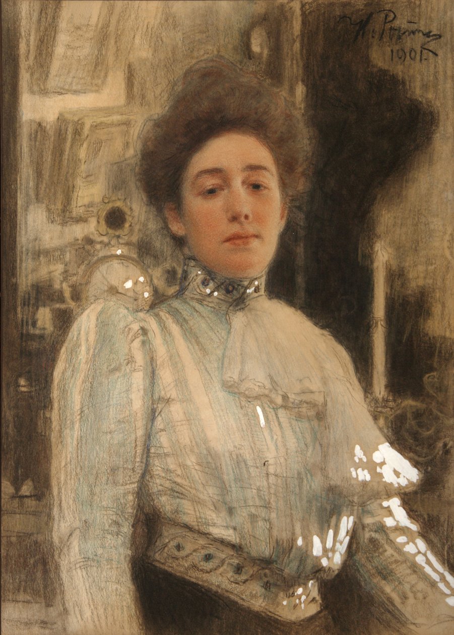 Retrato de Alexandra Pavlovna Botkina 1867-1959, 1901 de Ilya Efimovich Repin