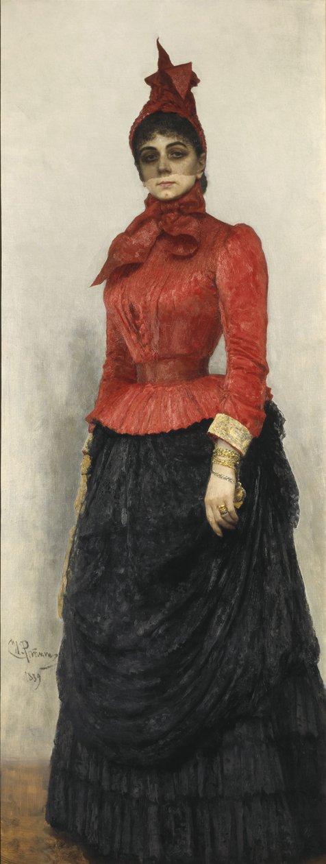 Retrato da Baronesa Varvara Ikskul von Hildenbandt 1850-1928, 1889 de Ilya Efimovich Repin