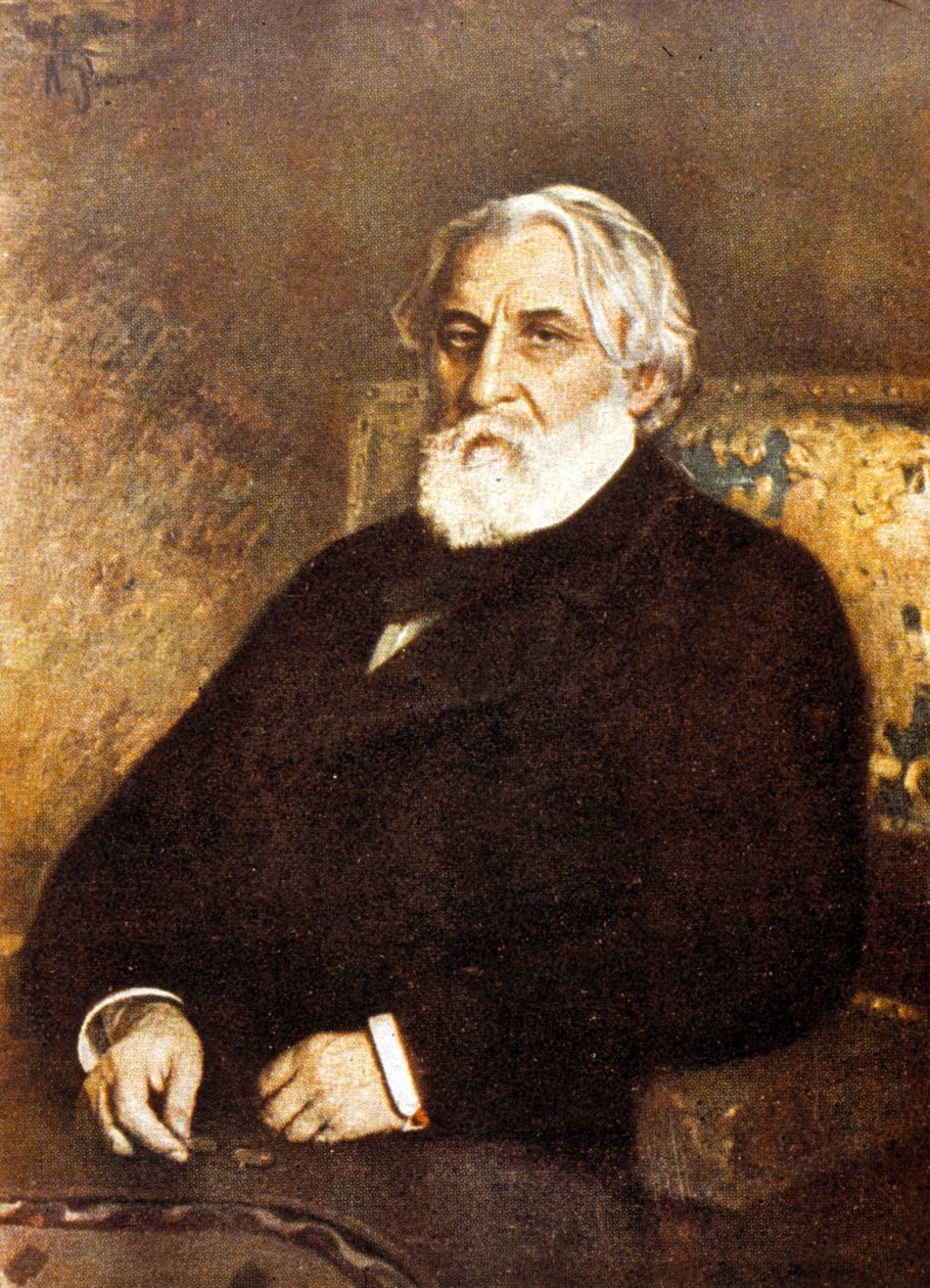 Retrato de Ivan Sergeevich Turgenev (1818-83) (óleo sobre tela) de Ilya Efimovich Repin