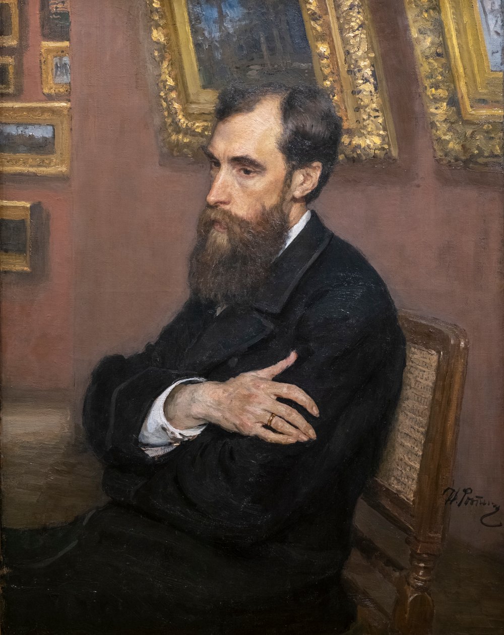 Retrato de Pavel Mikhailovich Tretyakov de Ilya Efimovich Repin