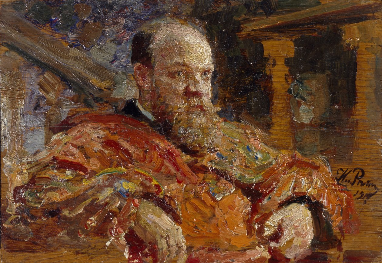 Retrato de Pavel Viktorovich Delarov 1851-1913, 1910 de Ilya Efimovich Repin