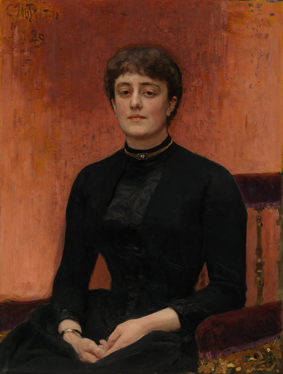 Retrato da artista Elizaveta Zvantseva de Ilya Efimovich Repin