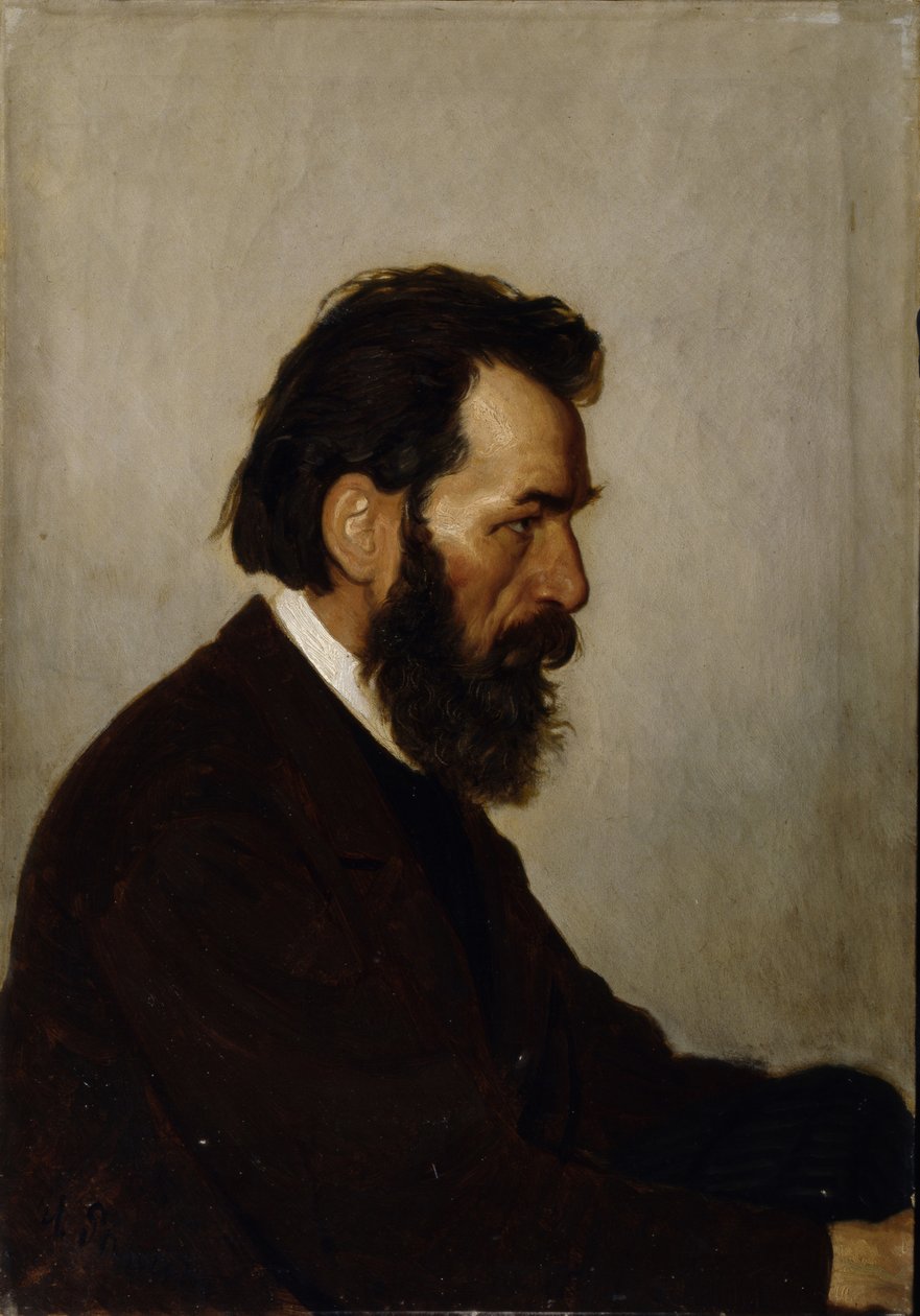 Retrato do arquiteto Alexey Ivanovich Shevtsov, 1869 de Ilya Efimovich Repin