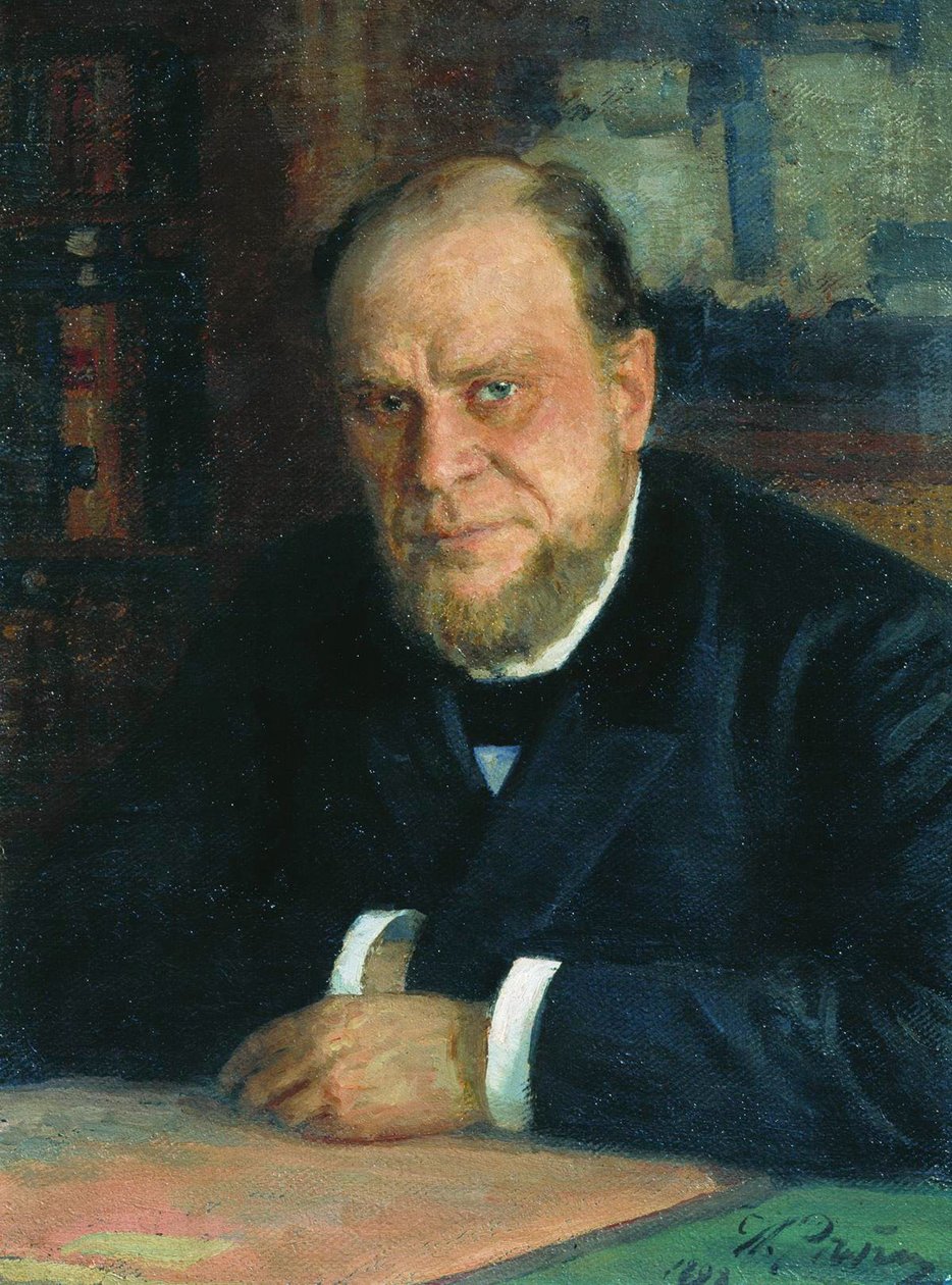 Retrato do advogado e autor Anatoli Fyodorovich Koni 1844-1927, 1898 de Ilya Efimovich Repin