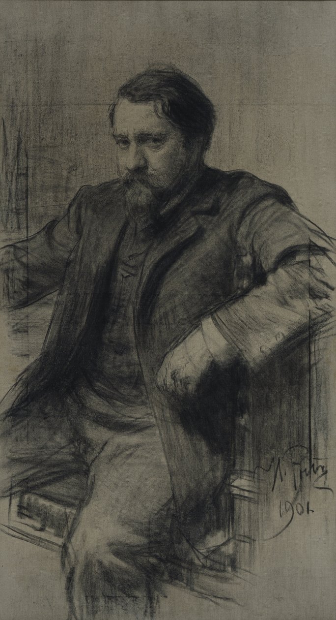 Retrato do pintor Valentin Alexandrovich Serov 1865-1911, 1901 de Ilya Efimovich Repin