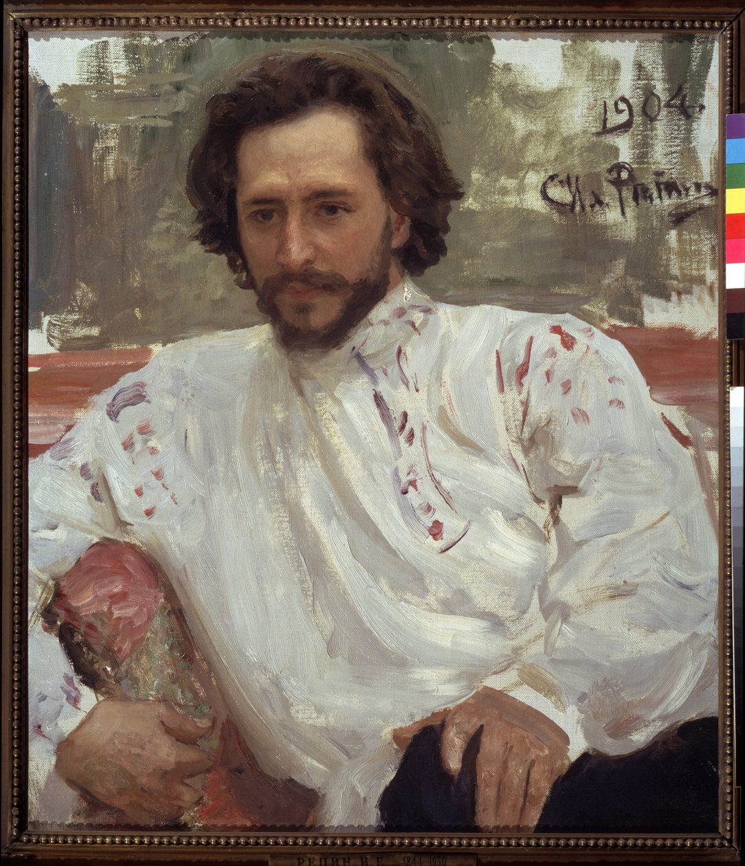 Retrato do escritor Leonid Andreiev de Ilya Efimovich Repin