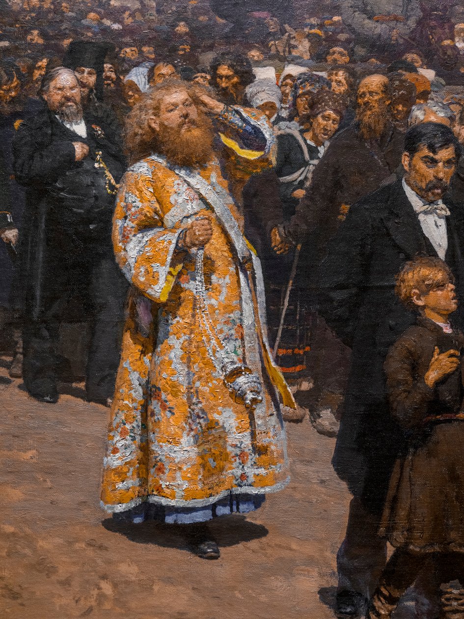 PROCESSAO RELIGIOSO NA PROVÍNCIA KURSK (detalhe) de Ilya Efimovich Repin