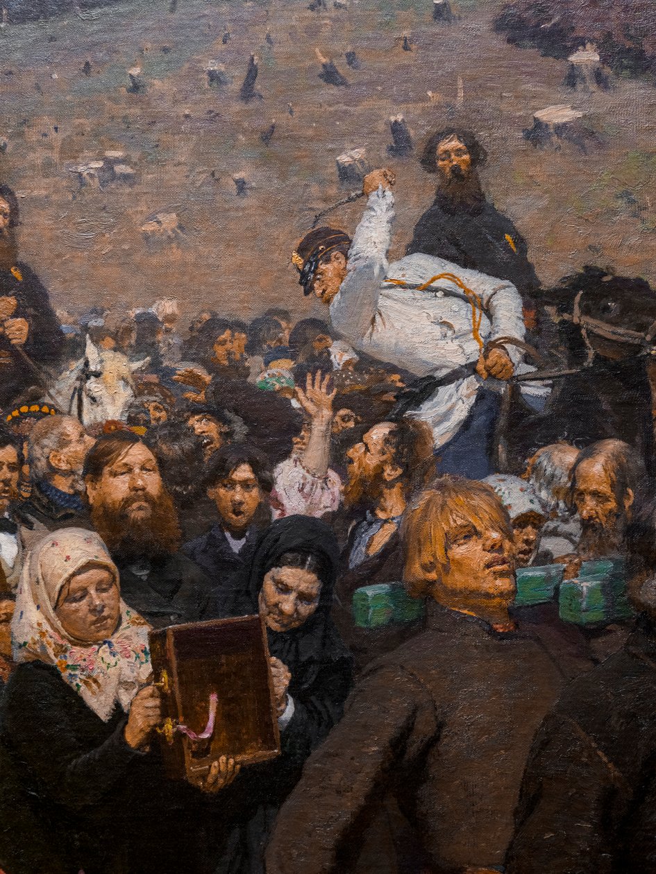 PROCESSAO RELIGIOSO NA PROVÍNCIA KURSK (detalhe) de Ilya Efimovich Repin