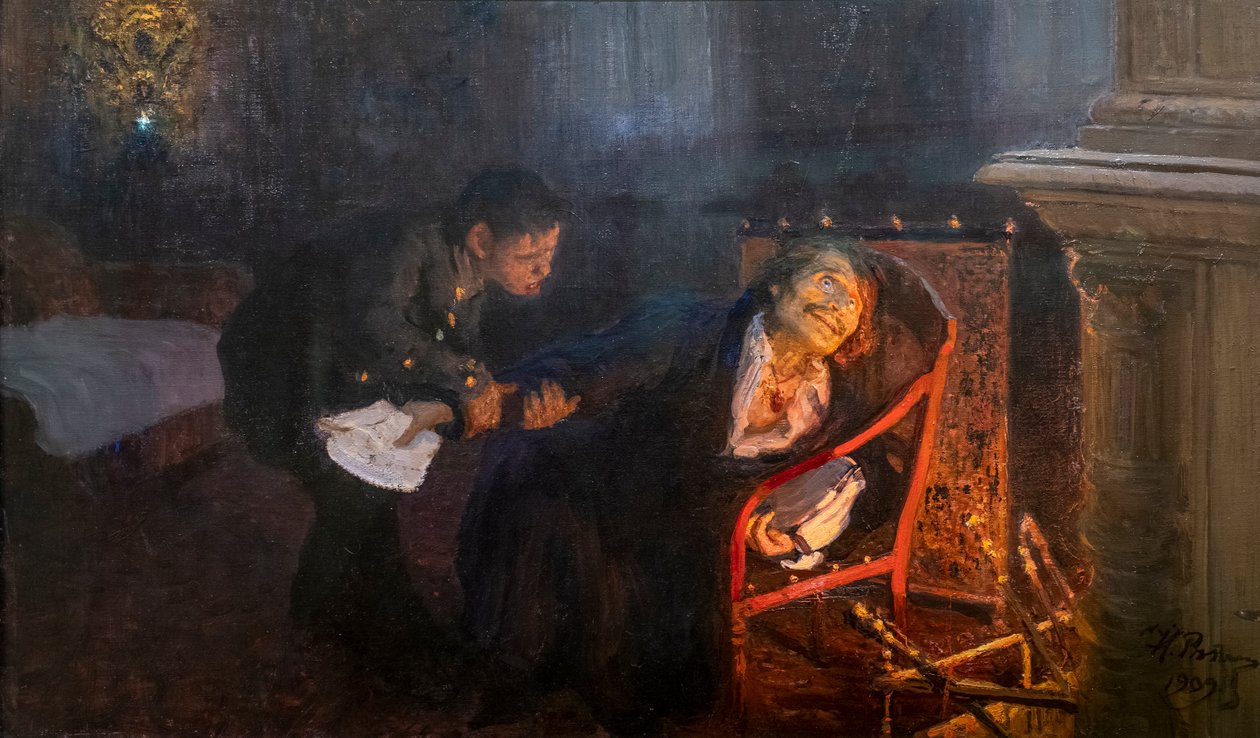 AUTOIMOLAÇÃO. GOGOL QUEIMANDO SEU MANUSCRITO de Ilya Efimovich Repin