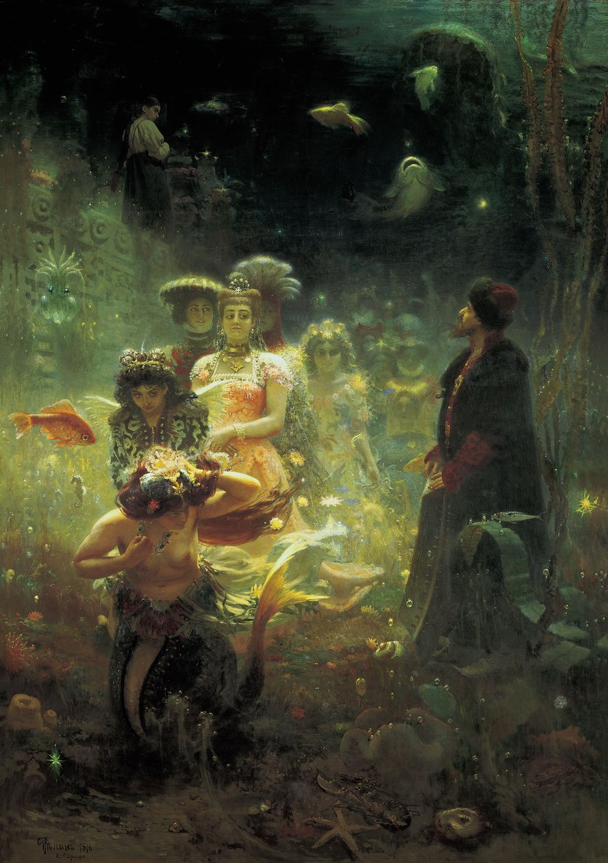 Sadko no Reino Subaquático de Ilya Efimovich Repin