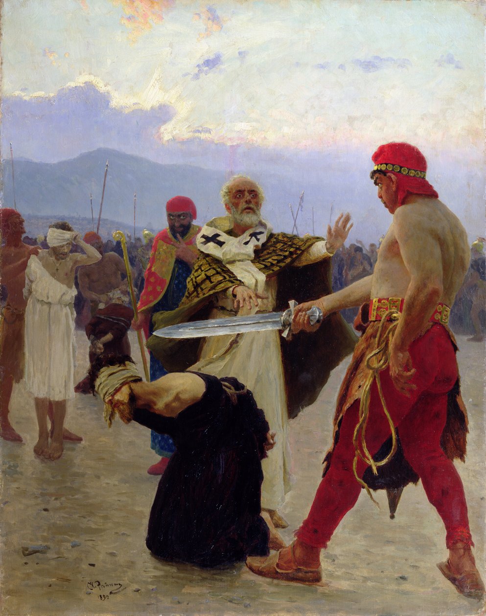 São Nicolau de Myra salva três inocentes da morte, 1890 de Ilya Efimovich Repin