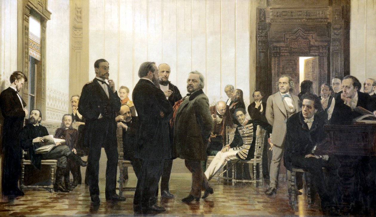 Compositores eslavos, 1871-1872 de Ilya Efimovich Repin