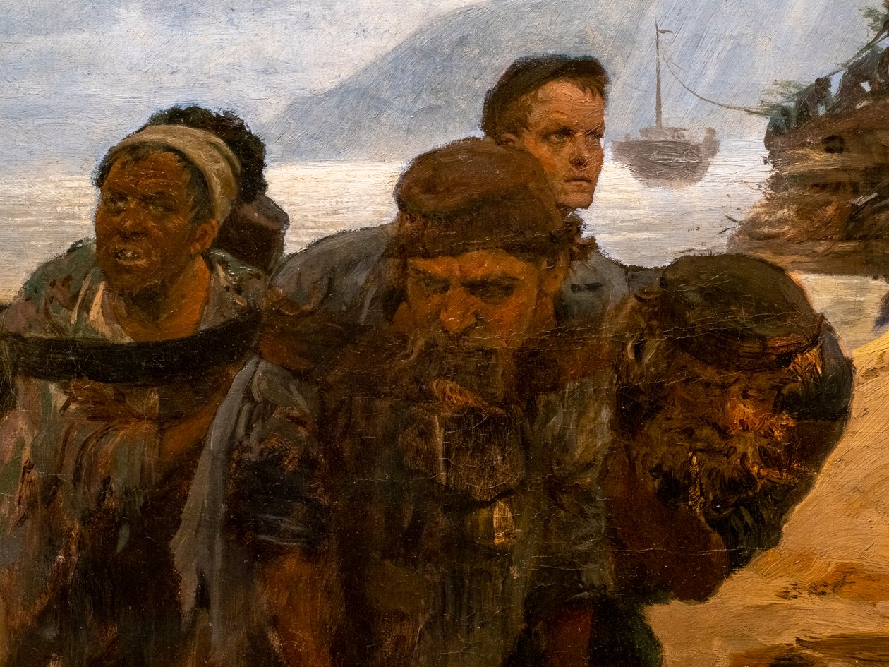 CROSSING A FORD (detalhe) de Ilya Efimovich Repin