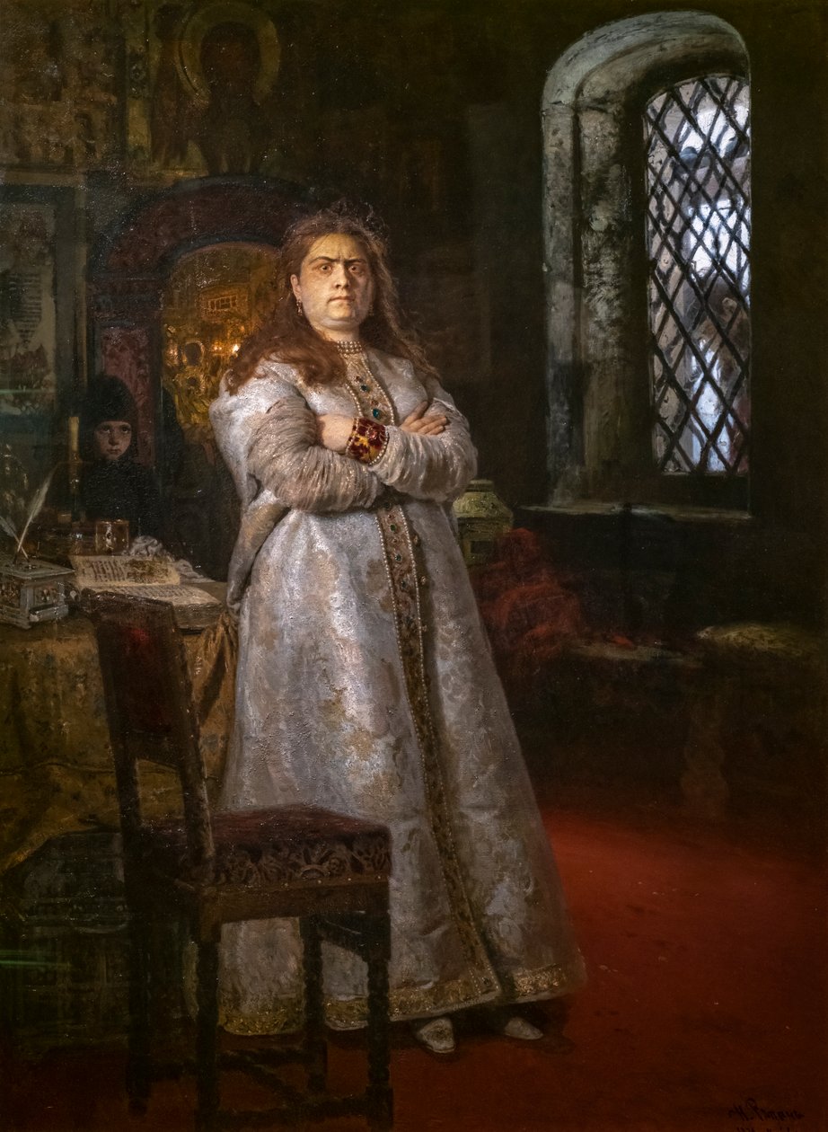 TSAREVNA SOFIA ALEXEIEVNA NO CONVENTO NOVODEVICHY de Ilya Efimovich Repin